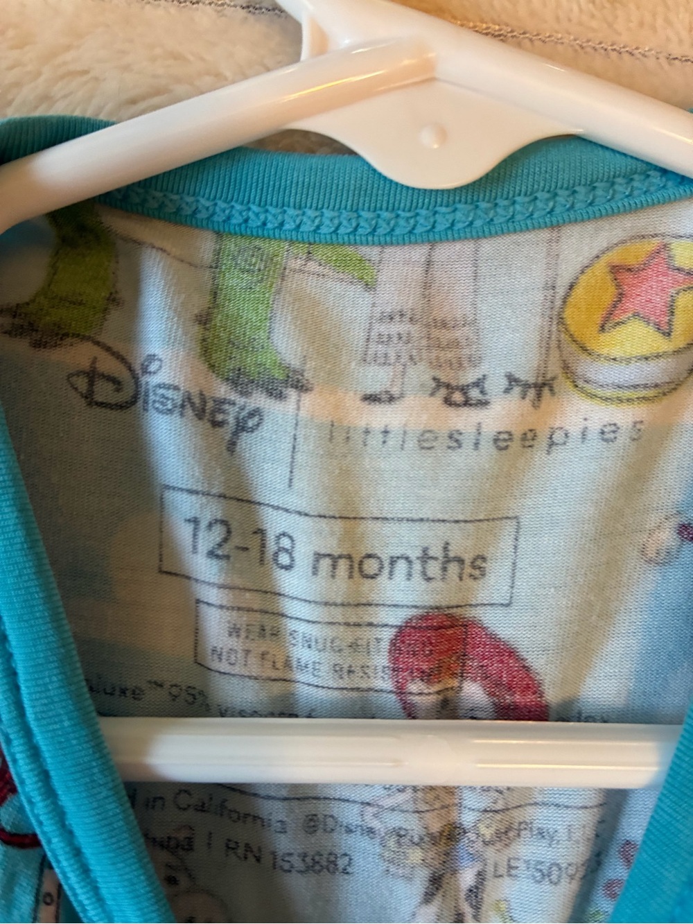 🤠🚀 Little Sleepies Toy Story Convertible Zippy Pajama – 12-18 Months - Picture 3 of 5